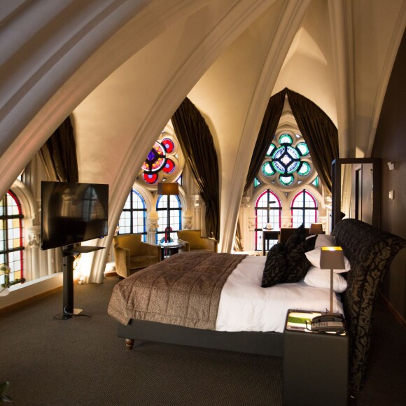 Exclusif - Le chanteur Stromae et Coralie Barbier se sont mariés à Malines dans cette ancienne église transformée en hôtel 4 étoiles, le Martin's Patershof, à Maline, 15 km de Bruxelles. C'était le samedi 12 décembre 2015.