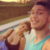 Lucas Ocampos avec sa belle Majo et leur bébé - 2015