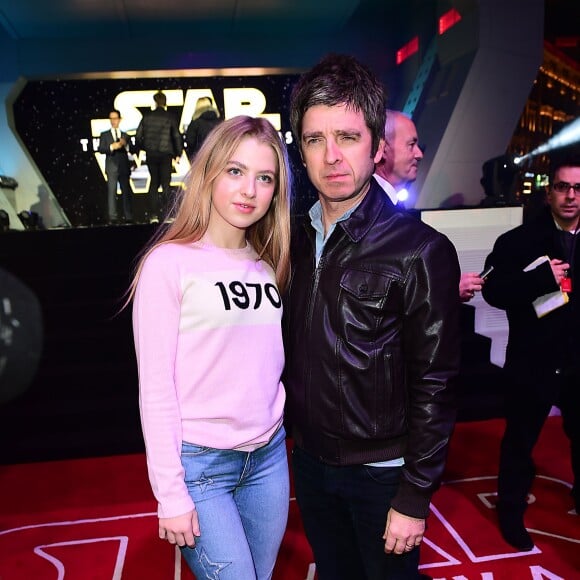 Noel Gallagher et sa fille Anais - Première européenne de "Star Wars : Le réveil de la force" au cinéma Odeon Leicester Square de Londres le 16 décembre 2015.