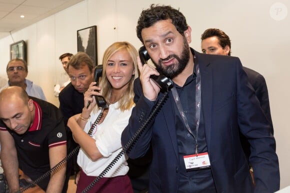 Cyril Hanouna et Enora Malagré - 11e édition du "BGC Charity Day" à Paris le 11 septembre 2015 en mémoire aux 658 collaborateurs du groupe BGC partners (leader mondial du courtage interbancaire) disparus il y a 14 ans dans les attentats du World Trade Center le 11 septembre 2001.