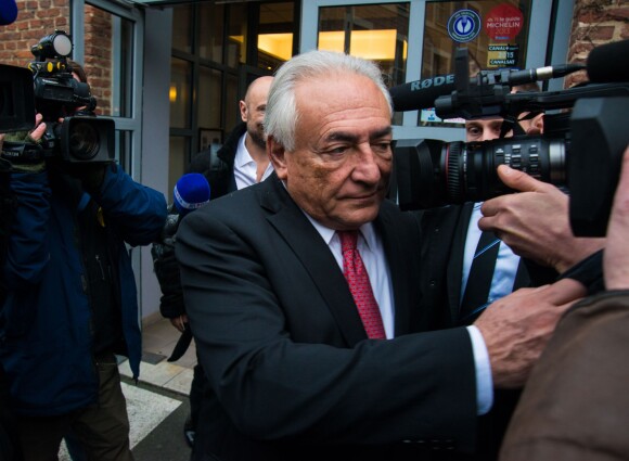 Dominique Strauss-Kahn à Lille le 12 février 2015 lors de son procès pour proxénétisme aggravé