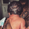 Iman Shumpert avec sa petite fille, née dans la salle de bain de la star NBA le 16 décembre 2015 - Photo publiée le 17 décembre 2015