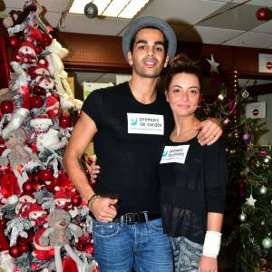 Exclusif - Priscilla Betti et Christophe Licata participent à l'opération "Danse à l'hôpital" avec les jeunes de la Fondation Santé des Etudiants de France, pour l'association "Premiers de Cordée" à la clinique médicale et pédagogique Edouard Rist à Paris, le 17 décembre 2015.  © Giancarlo Gorassini/Bestimage