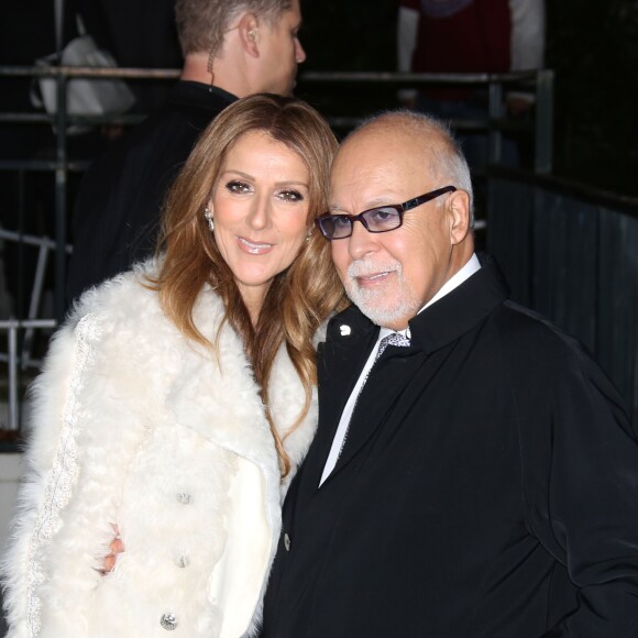 Celine Dion et son mari Rene Angelil arrivent a l'enregistrement de l'emission "Vivement dimanche" au studio Gabriel a Paris le 13 novembre 2013.