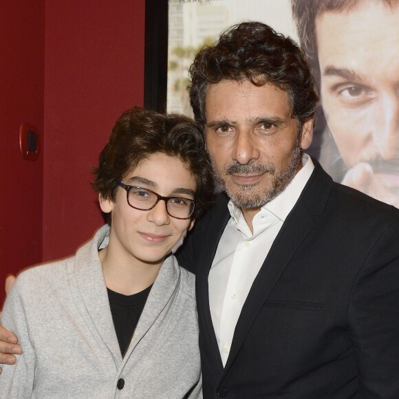 Pascal Elbé et son fils Léo - Avant-première du film "Je compte sur vous" au Publicis Cinémas à Paris le 21 décembre 2015.