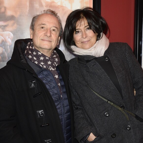 Patrick Braoudé et sa femme Guila - Avant-première du film "Je compte sur vous" au Publicis Cinémas à Paris le 21 décembre 2015.