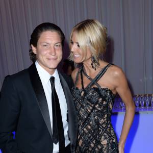 Heidi Klum et son compagnon Vito Schnabel - Cocktail de la soirée de l'AmFar à Milan le 26 septembre 2015.