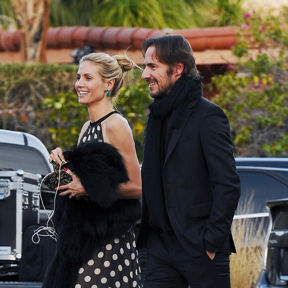 Exclusive - Heidi Klum et Thomas Hayo  arrivent à un mariage le 19 décembre 2015 à Palm Springs