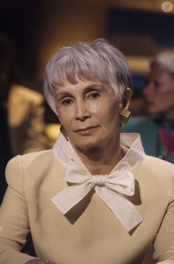 Madame Clause, née Fernande Grudet, sur le plateau de l'émission Ex Libris, le 14 juin 1994 à Paris