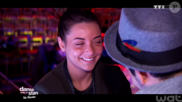 Priscilla et Christophe Licata lors de la finale de Danse avec les stars 6, sur TF1, le mercredi 23 décembre 2015