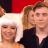 Denitsa Ikonomova et Loic Nottet lors de la finale de Danse avec les stars 6, sur TF1, le mercredi 23 décembre 2015