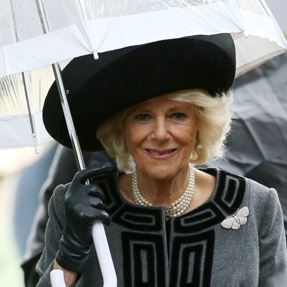 Camilla Parker Bowles à la messe de Noël en l'église St Mary Magdalene à Sandringham le 25 décembre 2015.