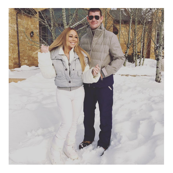 Mariah Carey passe les vacances de Noël à Aspen avec son amoureux James Packer / photo postée sur Instagram, le 21 décembre 2015.