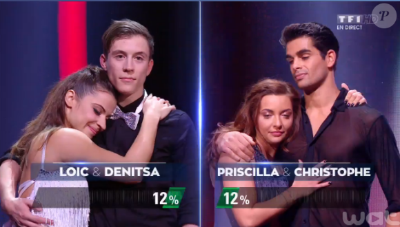 Loïc Nottet et Denitsa grands vainqueurs lors de la finale de Danse avec les stars 6, sur TF1, le mercredi 23 décembre 2015