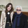 Marc Cerrone et sa femme Jill au défilé de mode "Chanel", collection prêt-à-porter automne-hiver 2015/2016, à Paris le 10 mars 2015.
