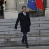 Manuel Valls sortant du conseil des ministres au palais de l'Elysée à Paris, le 23 décembre 2015. © Alain Guizard/Bestimage