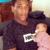 Anthony Martial et sa fille Toto - 2015