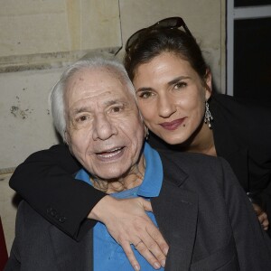 Michel Galabru et sa fille Emmanuelle - Soirée du cinquième anniversaire du musée Paul Belmondo à Boulogne-Billancourt le 13 avril 2015.