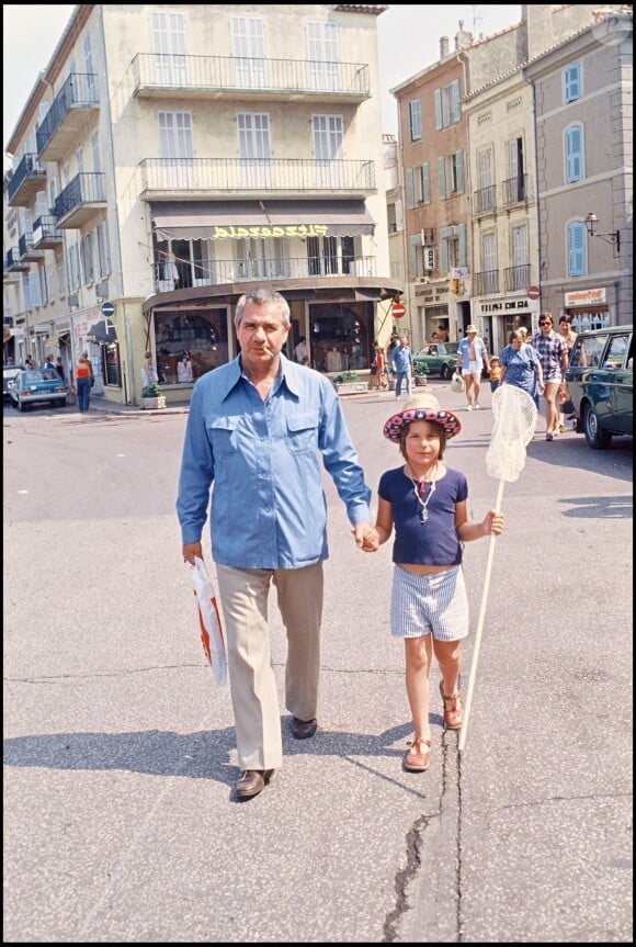 Michel Galabru avec son fils Philippe à Saint Tropez en 1978