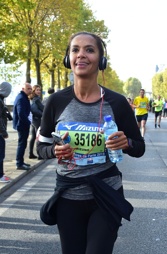 Exclusif - Karine Le Marchand - 37e édition des "20 kilomètres de Paris" à Paris le 11 octobre 2015.