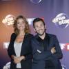 Laurent Ournac et Sandrine Quétier (animateurs de l'émission) - Photocall "Danse avec les stars 6" devant TF1 à Boulogne-Billancourt, le 7 octobre 2015.