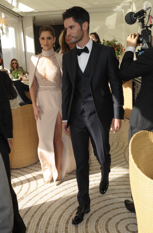 Cheryl Fernandez-Versini (Cheryl Cole) et son mari Jean-Bernard Fernandez-Versini sortent de l'hôtel Martinez à Cannes, le 15 mai 2015, lors du 68 ème Festival International du Film de Cannes. 