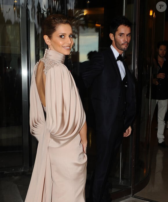 Cheryl Fernandez-Versini (Cheryl Cole) et son mari Jean-Bernard Fernandez-Versini rentrent à l'hôtel Martinez après leur soirée à Cannes le 15 mai 2015   