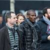 Lassana Bathily - Hommage aux victimes des attentats de janvier et novembre. Place de la République à Paris, le 10 janvier 2016.