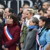 Laeticia Hallyday lors de l'hommage rendu aux victimes des attentats de janvier et de novembre 2015, place de la République à Paris, le 10 janvier 2016. ©Lionel Urman/Bestimage