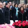 François Hollande, Manuel Valls - Hommage rendu aux victimes des attentats de janvier et de novembre 2015, place de la République à Paris, le 10 janvier 2016.  ©Dominique Jacovides/Bestimage.