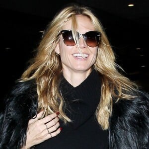 Heidi Klum lors de son arrivée à l'aéroport LAX de Los Angeles, le 5 janvier 2016