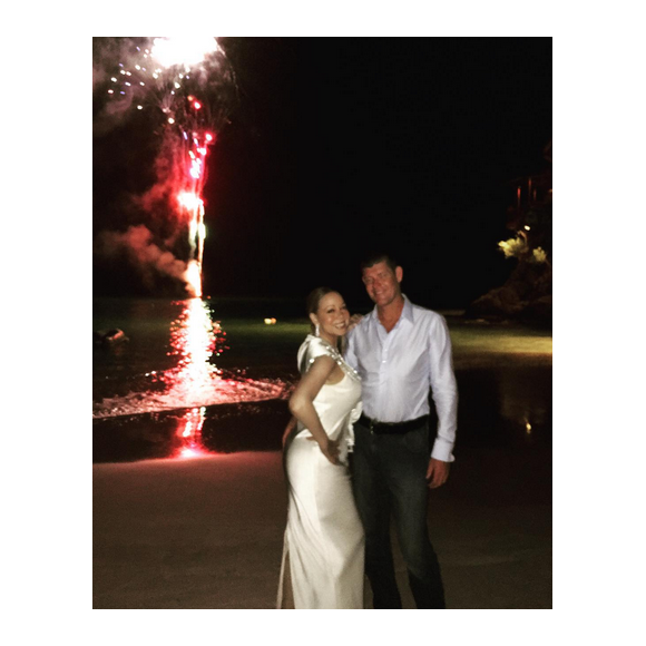 Mariah Carey et son amoureux James Packer. Photo postée sur le compte Instagram de la chanteuse au mois de janvier 2016.