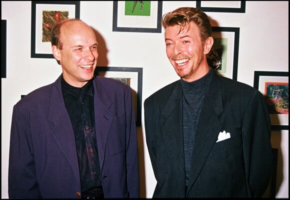 David Bowie et son ami Brian Eno en 1994. 
