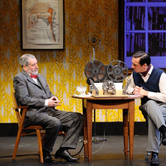 Philippe Colin et Benjamin Egner lors du filage de la piece 'Pygmalion' au Theatre 14 a Paris, France le 11  janvier 2016