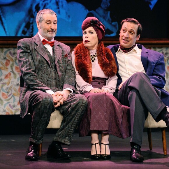 Philippe Colin, Sonia Vollereaux et Benjamin Egner lors du filage de la piece 'Pygmalion' au Theatre 14 a Paris, France le 11 Janvier 2016.