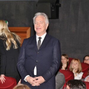Alan Rickman à la première de son second film en tant que réalisateur, Les Jardins du roi (A Little Chaos) à Vienne, le 23 avril 2015