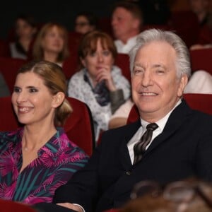 Alan Rickman avec Paula Paul à la première de son second film en tant que réalisateur, Les Jardins du roi (A Little Chaos) à Vienne, le 23 avril 2015