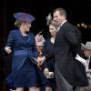 Peter Phillips et sa femme Autumn lors de la messe du jubilé de diamant d'Elizabeth II en la cathédrale Saint Paul, le 5 juin 2012 à Londres.