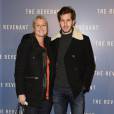 Luana Belmondo et son fils Victor - Avant-première du film "The Revenant" au Grand Rex à Paris, le 18 janvier 2016.