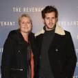 Luana Belmondo et son fils Victor - Avant-première du film "The Revenant" au Grand Rex à Paris, le 18 janvier 2016.