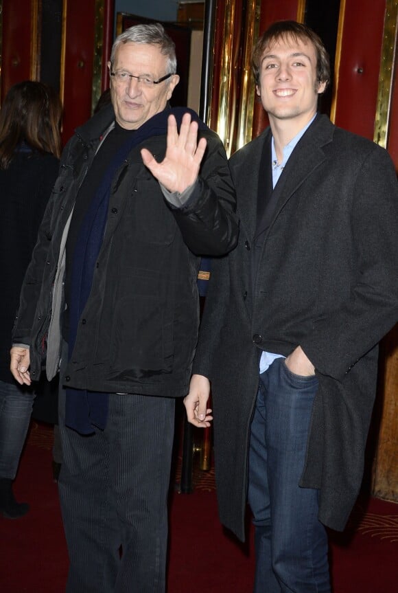 François Léotard et son fils Marc-Antoine - Avant-première du film "The Revenant" au Grand Rex à Paris, le 18 janvier 2016. -