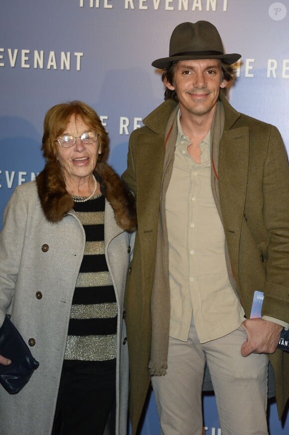 Lukas Haas et sa mère - Avant-première du film "The Revenant" au Grand Rex à Paris, le 18 janvier 2016.