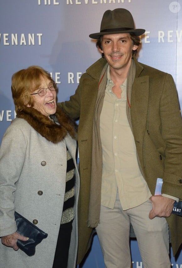 Lukas Haas et sa mère - Avant-première du film "The Revenant" au Grand Rex à Paris, le 18 janvier 2016.
