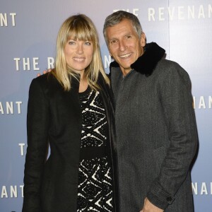 Nagui et sa femme Melanie Page - Avant-première du film "The Revenant" au Grand Rex à Paris, le 18 janvier 2016.