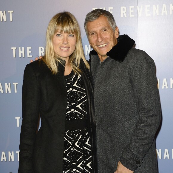 Nagui et sa femme Melanie Page - Avant-première du film "The Revenant" au Grand Rex à Paris, le 18 janvier 2016.