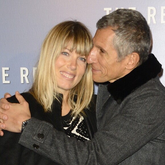 Nagui et sa femme Melanie Page - Avant-première du film "The Revenant" au Grand Rex à Paris, le 18 janvier 2016.