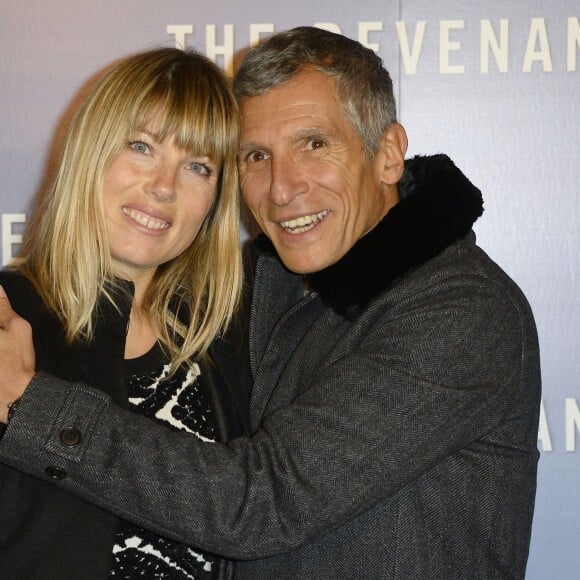 Nagui et sa femme Melanie Page - Avant-première du film "The Revenant" au Grand Rex à Paris, le 18 janvier 2016.