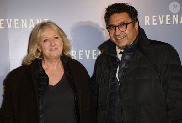 Charlotte de Turckheim et son mari Zaman Hachemi - Avant-première du film "The Revenant" au Grand Rex à Paris, le 18 janvier 2016.