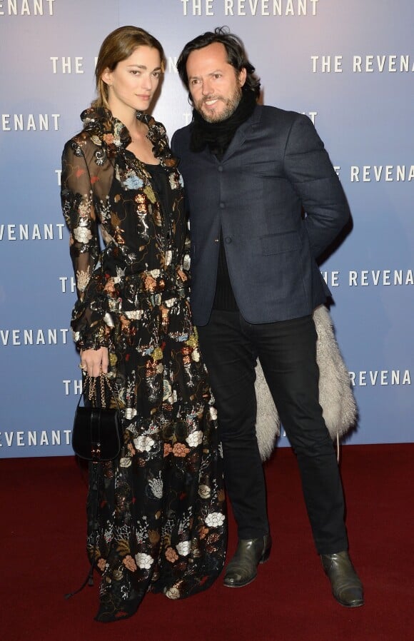 Alexandre de Betak et sa femme Sofia Sanchez Barrenechea de Betak - Avant-première du film "The Revenant" au Grand Rex à Paris, le 18 janvier 2016.