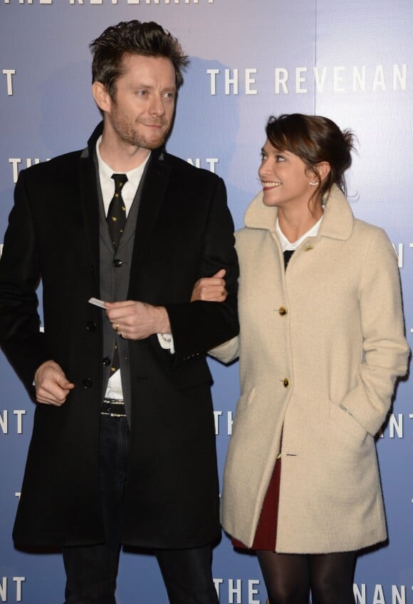 Emma De Caunes avec son mari Jamie Hewlett - Avant-première du film "The Revenant" au Grand Rex à Paris, le 18 janvier 2016.